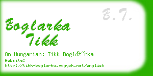 boglarka tikk business card